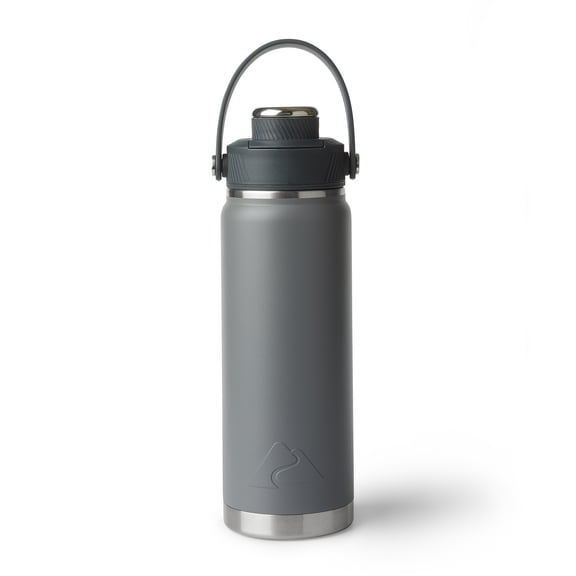 Ozark Trail 24 oz Stainless Steel Insulated Chug Water Bottle, Soothing Grey