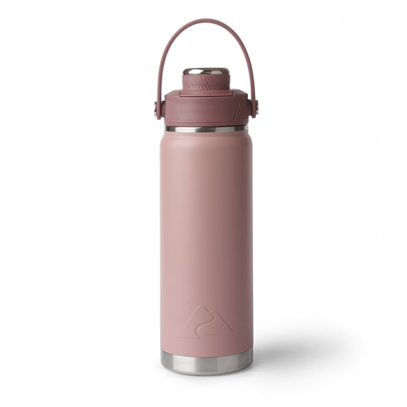 Ozark Trail 24 oz Stainless Steel Insulated Chug Water Bottle, Rose