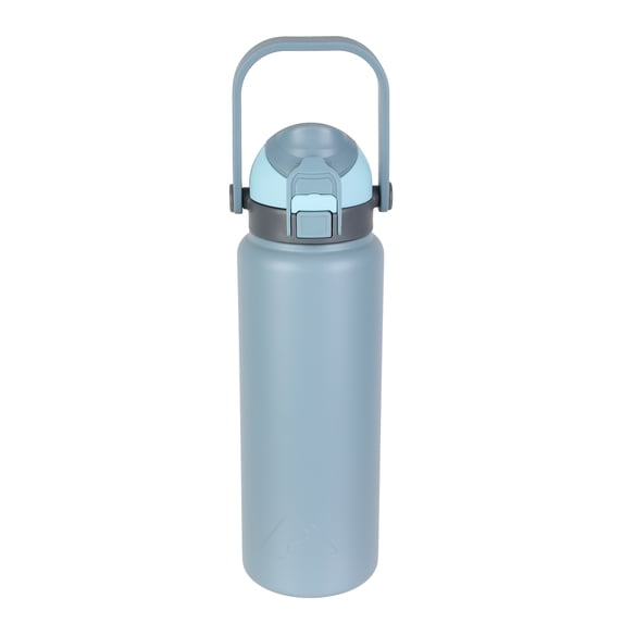Ozark Trail 30 oz Vacuum-Insulated Stainless Steel Water Bottle with Dual Lid