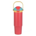 thumbnail image 1 of Ozark Trail 30oz Vacuum-Insulated Stainless Steel Dual Lid Insulated Tumbler, Double Wall Vacuum Insulated Travel Tumbler with Sip & Chug Lid, Coral, 1 of 10