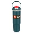 thumbnail image 1 of Ozark Trail 30oz Vacuum-Insulated Stainless Steel Dual Lid Insulated Tumbler, Double Wall Vacuum Insulated Travel Tumbler with Sip & Chug Lid,, Green, 1 of 11