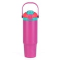 thumbnail image 1 of Ozark Trail 30oz Vacuum-Insulated Stainless Steel Dual Lid Insulated Tumbler, Double Wall Vacuum Insulated Travel Tumbler with Sip & Chug Lid, Pink, 1 of 10