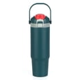 thumbnail image 1 of Ozark Trail 30oz Vacuum-Insulated Stainless Steel Dual Lid Insulated Tumbler, Double Wall Vacuum Insulated Travel Tumbler with Sip & Chug Lid,, Green, 1 of 17