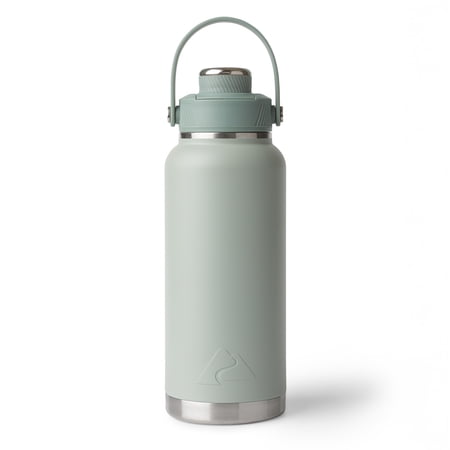 Ozark Trail 32 oz Stainless Steel Insulated Chug Water Bottle, Sage Green
