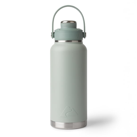 Ozark Trail 32 oz Stainless Steel Insulated Chug Water Bottle, Sage Green