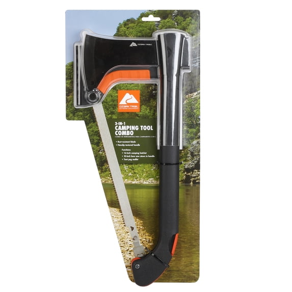Ozark Trail 3 in 1 Hatchet Handsaw Combo with Bow Saw and Hammer Included
