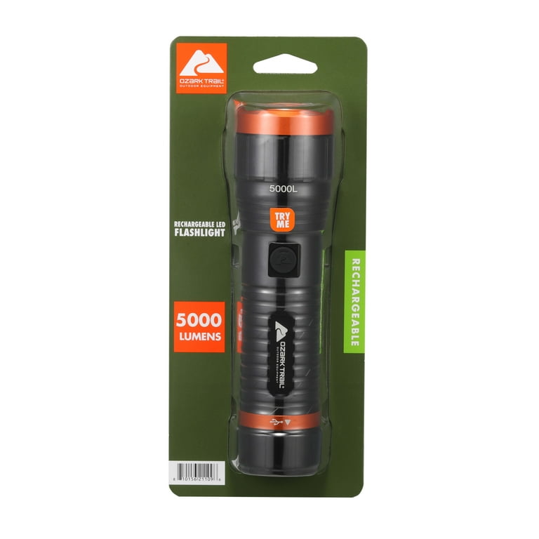big 5 rechargeable flashlight 5-Mode COB LED Work Light with Magnetic Base & Hands-Free Five selectable brightness modes give you a range of brightness from 50 to max 3500 lumens Kraken Rechargeable 6000 Lumen Flashlight