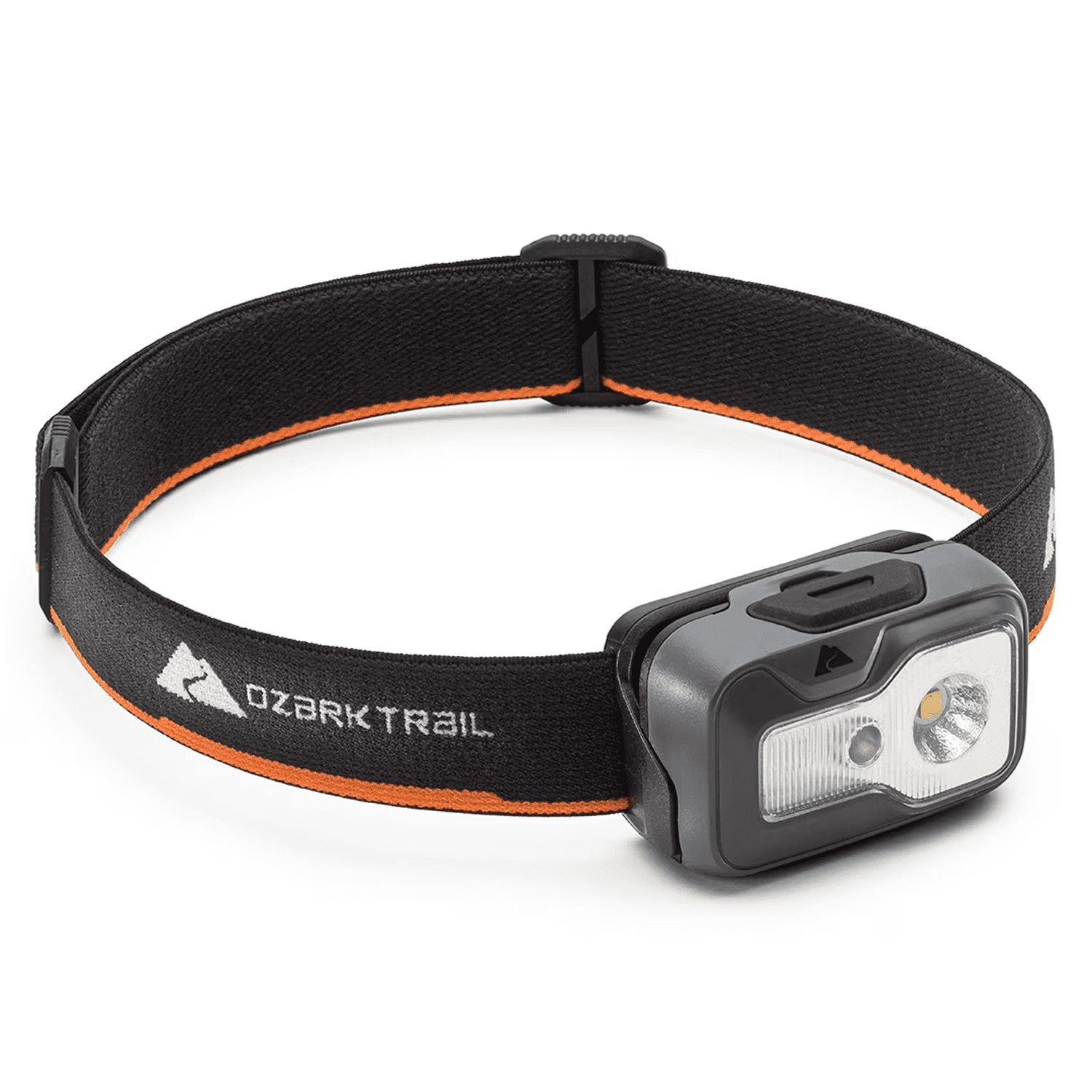 Ozark Trail 750 Lumen Led Headlamp – Multi-Color, Lightweight, Water Resistant, 5 Modes, 3 AAA Batteries Included – Gray/Orange