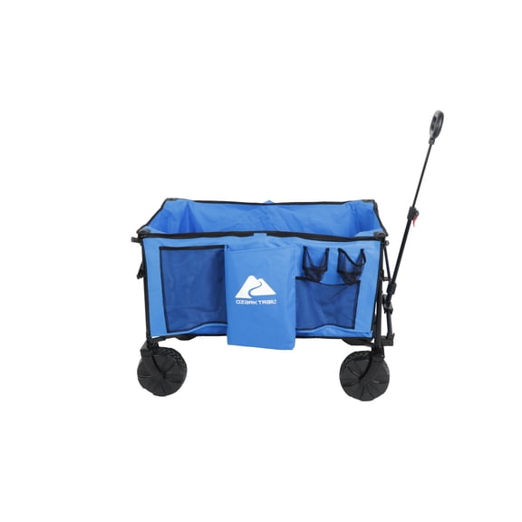 Ozark Trail All-Terrain Big Bucket Cart Wagon, Height 27", Blue