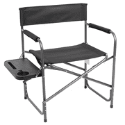 Ozark Trail Director Chair with Side Table, Black