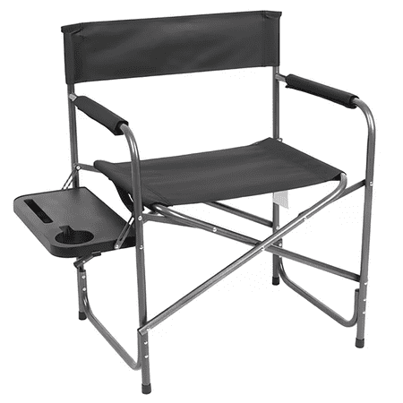 Ozark Trail Director Chair with Side Table, Black