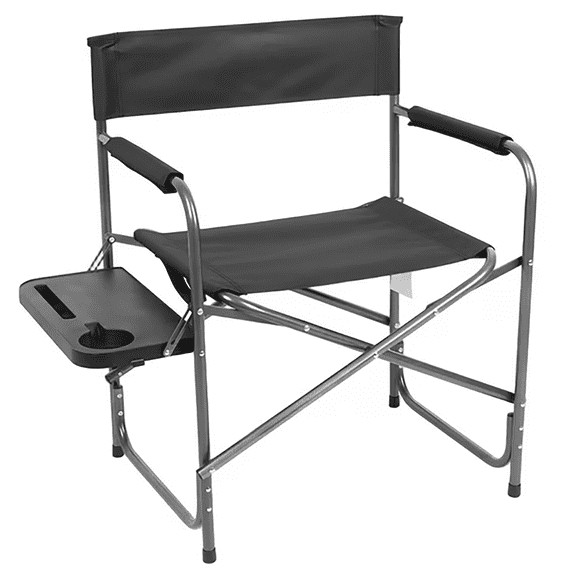 Ozark Trail Director Chair with Side Table, Black