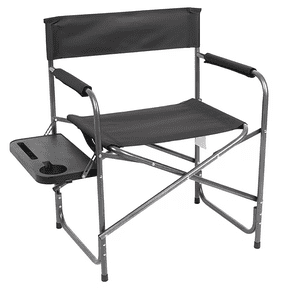 Ozark Trail Director Chair with Side Table, Black