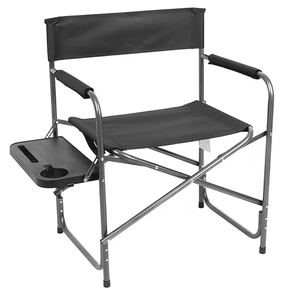 Ozark Trail Director Chair with Side Table, Black