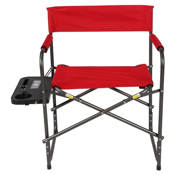 Ozark Trail Director Chair with Side Table, Adult, Red