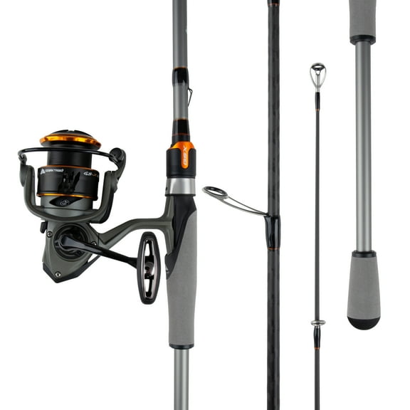 Ozark Trail GS-X Spinning Combo, 6'0'' Medium Action 2-Pieces Fishing Rod,  Size 2500 Reel,Left Or Right Hand Retrieve, Fresh Water,Fuji Guide