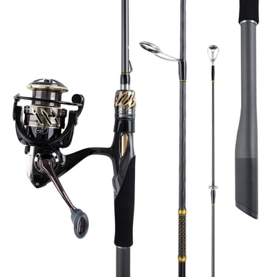 Ozark Trail GS-X Limited Spinning Combo,7'0'' Medium Heavy Action 2-Pieces Fishing Rod,Size 4000 Reel,Left Or Right Hand Retrieve,Fresh Water,Fuji Guide