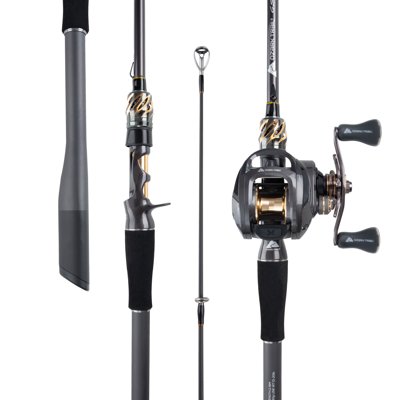 Ozark Trail GS-X Limited Baitcast Combo, 7'2” Medium Heavy Action Fishing Rod, Right Handle Retrieve, Fresh Water,Fuji Guide