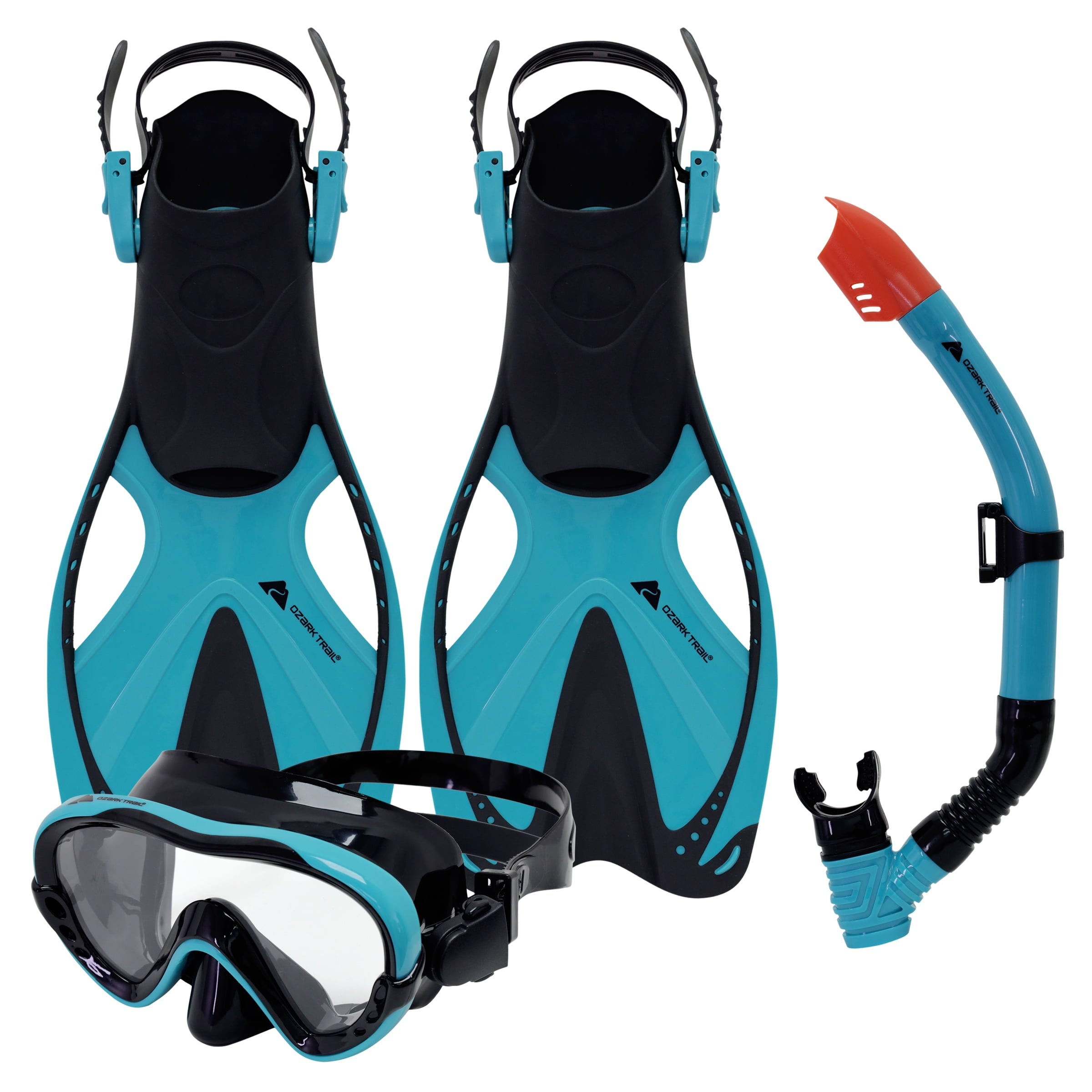 Ozark Trail Youth Snorkel Set with Splash Guard and Shatter-Resistant Lenses