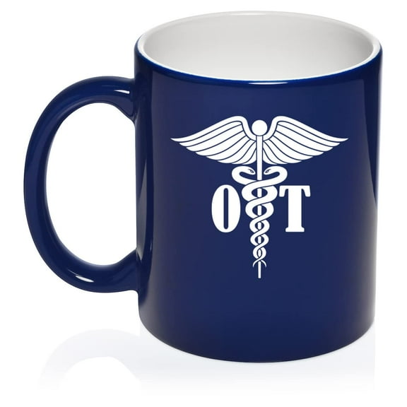 OT Occupational Therapy Therapist Ceramic Coffee Mug Tea Cup Gift (11oz Blue)