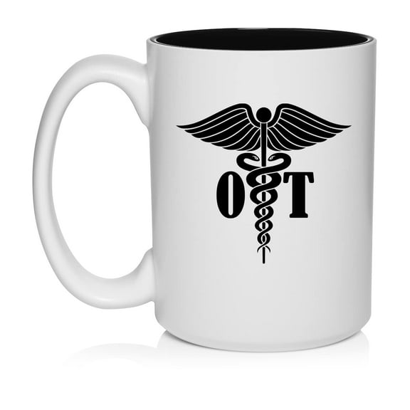 OT Occupational Therapy Therapist Ceramic Coffee Mug Tea Cup Gift (15oz White)