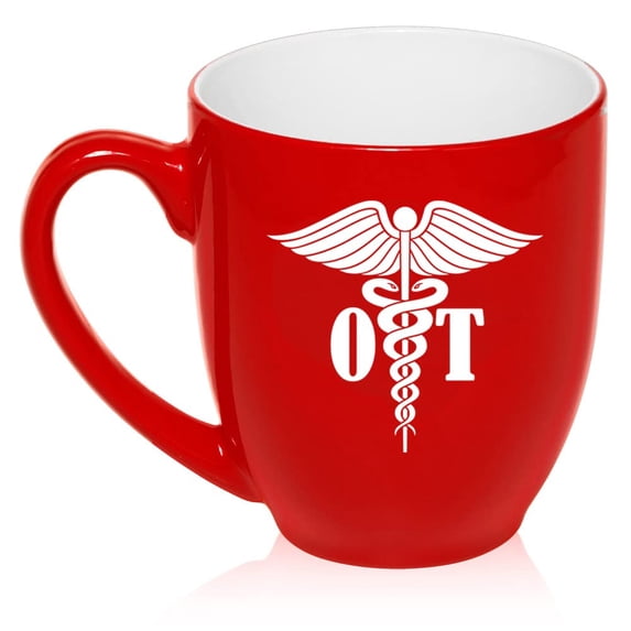 OT Occupational Therapy Therapist Ceramic Coffee Mug Tea Cup Gift (16oz Red)