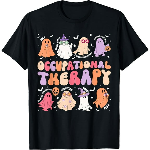 OT Occupational Therapy Therapist Halloween Spooky OTA Ghost T-Shirt Shirts