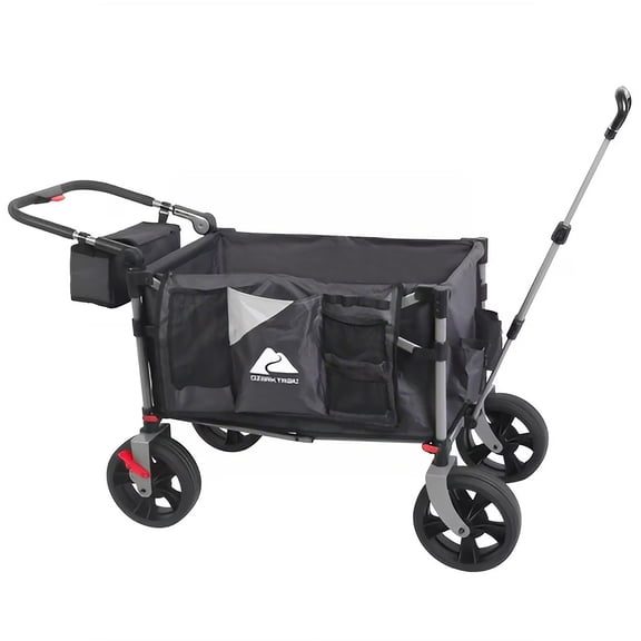 Ozark Trail All Terrain Folding Push Pull Garden Wagon, 300 lb Capacity