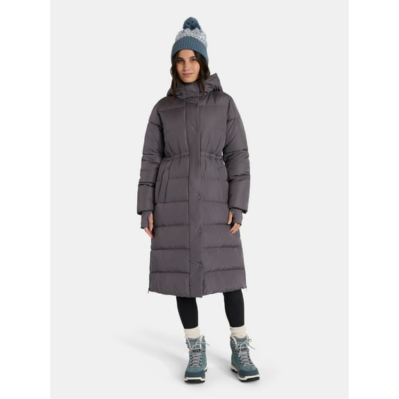 Ozark Trail Women's and Women's Plus Ultra Long Puffer Coat, Size XS-2X