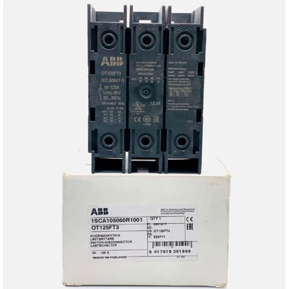 OT125FT3 1PC New ABB Disconnect Switch OT125FT3 125A Fast Shipping