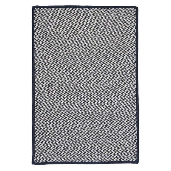 OT59 2 x 7 ft. Outdoor Houndstooth Tweed Area Rug, Blue