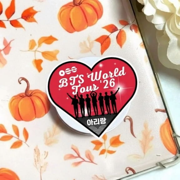 OT7 Tour 2026 Phone Grip, Kpop Fan Merch Grip, Cute Bookish Phone Grip, Book Lover, Gift For Her sticky magnetic mount, Compact Holder Stand, Gift For Fans