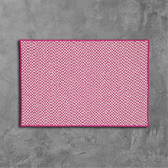 OT78R060X096S Outdoor Houndstooth Tweed - Magenta 5'x8' Rug, 100% Polypropylene - Rectangle.