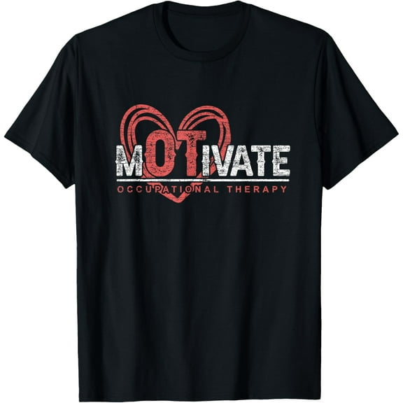 OTA Therapist Healthcare Heart Motivate Occupational Therapy T-Shirt100% cotton