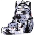 thumbnail image 1 of OTANJOU 3Pcs Camo Bookbags,  Large Capacity Waterproof Backpack for Teens Casual Travel Daypack,Black, 1 of 8