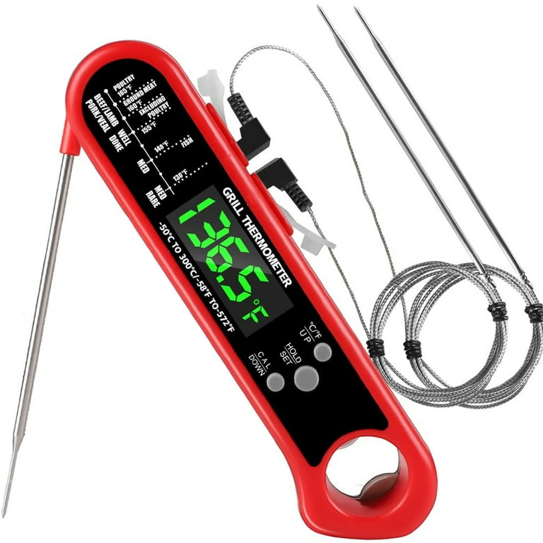 Habor Upgraded Meat Thermometer, Long Probe Digital Cooking Thermometer Kitchen Thermometer with 5.5'' Probe, Hanging Hole for Kitchen BBQ Grill