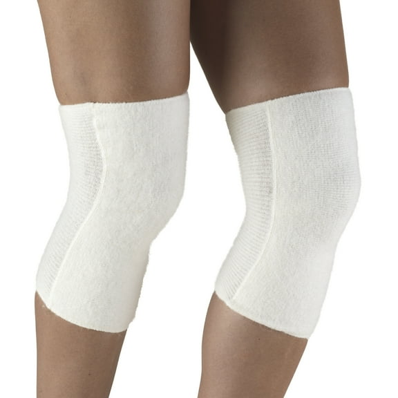OTC Angora Knee Warmers, White, Small