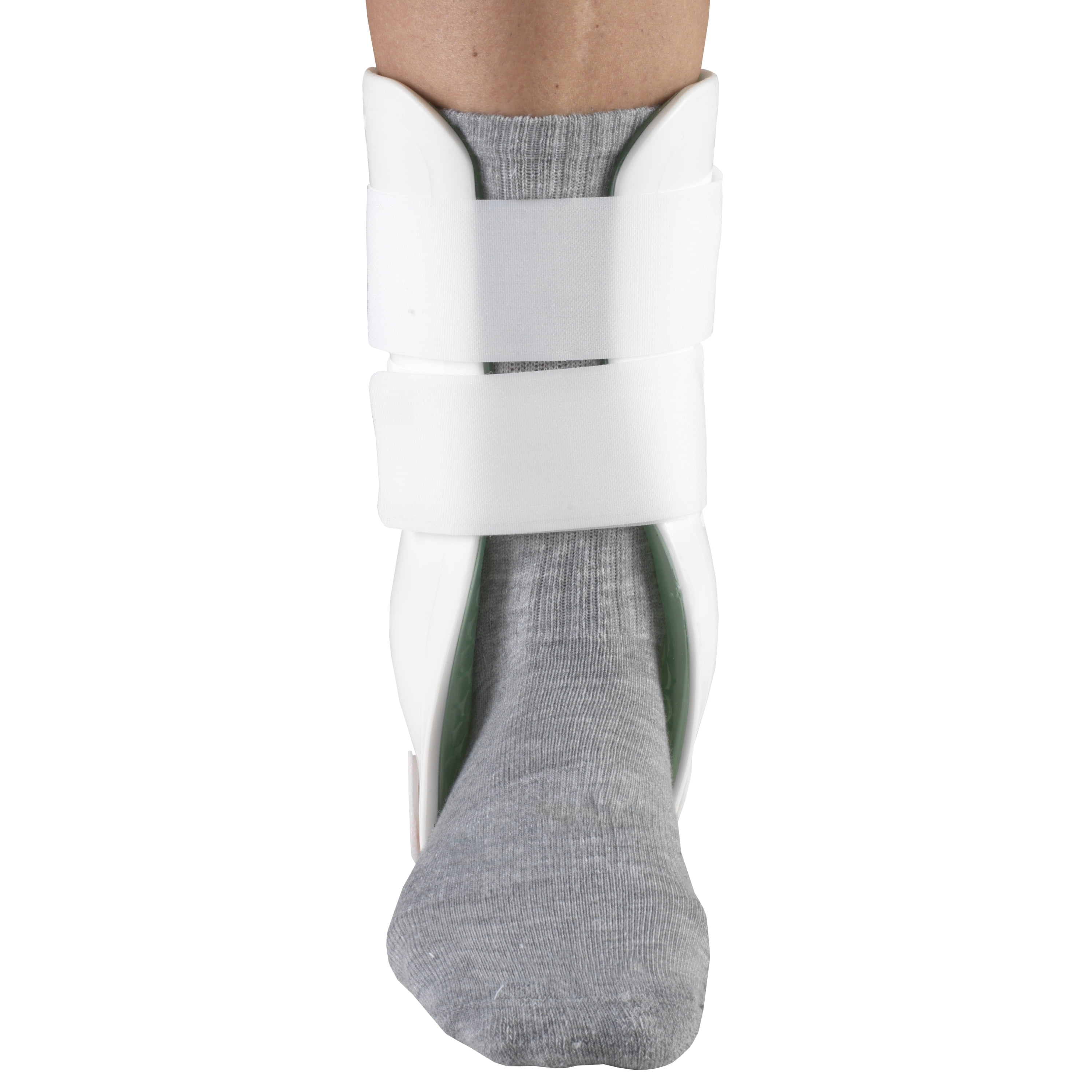 OTC Ankle Stirrup Brace with Airform Pads, Left Leg, White, Adult