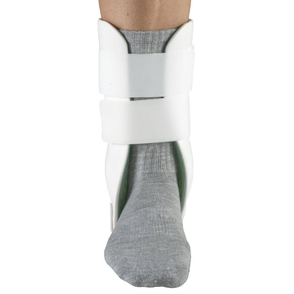 OTC Ankle Stirrup Brace with Airform Pads, Left Leg, White, Youth