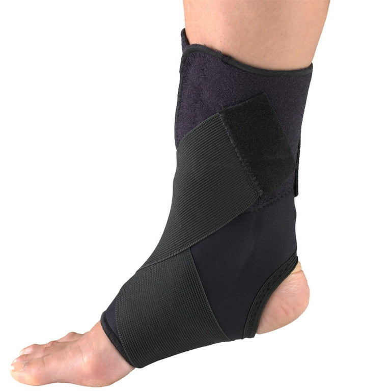 OTC Ankle Support with Wrap Around Strap Black Medium