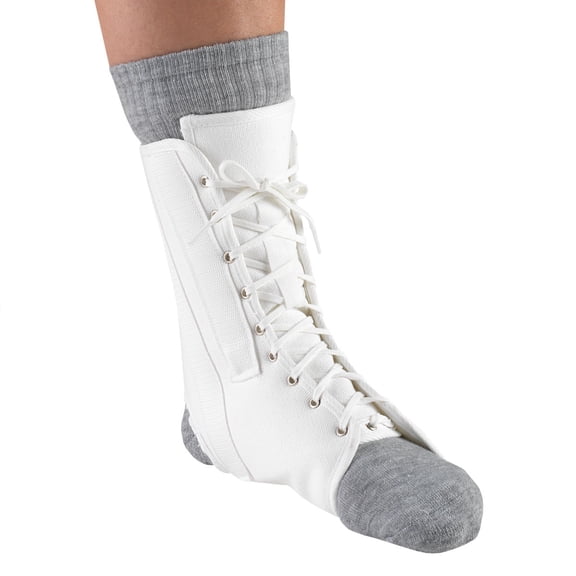 OTC Canvas Ankle Splint, White, Large