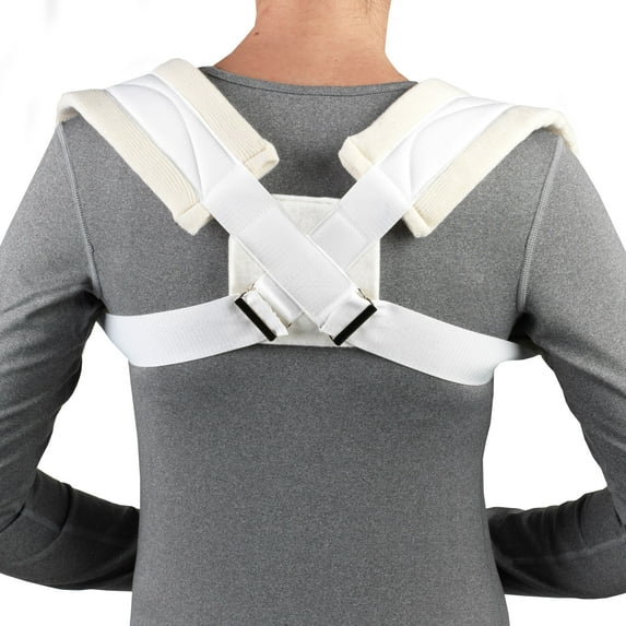 OTC Clavicle Strap, Figure-8 Design, White, Large