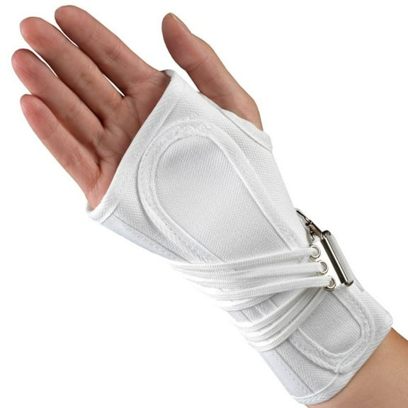 OTC Cock-Up Wrist Splint, Professionals Choice, Right Hand, White, Large