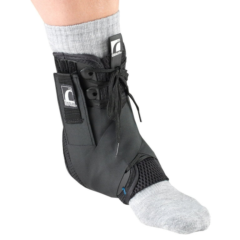 OTC Exoskeleton Ankle Stabilizer, Heel Locking Straps, Black, Large 