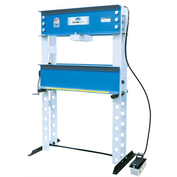 OTC FLOOR PRESS 55 TON W/AIR/HYDRAULIC HAND PUMP