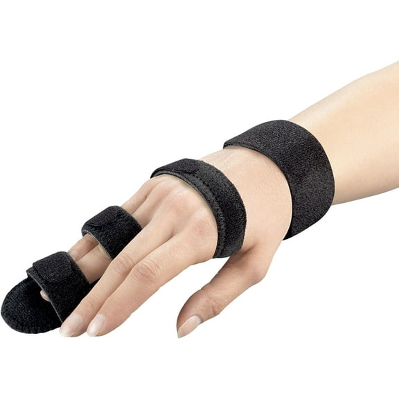OTC Finger Immobilizer Hand Splint, Fracure Recovery Support, Small, Black