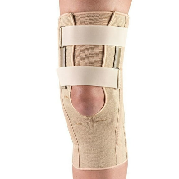 OTC Knee Support with Condyle Pads And Expansion Panel, Beige, X-Small