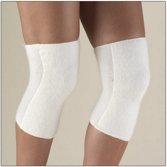 OTC Angora Knee Warmers, White, X-Large