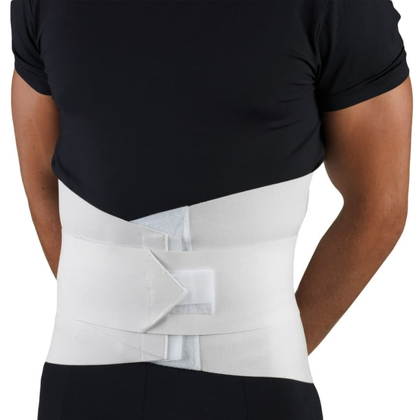 OTC Lumbosacral Support with Abdominal Uplift, White, XSmall