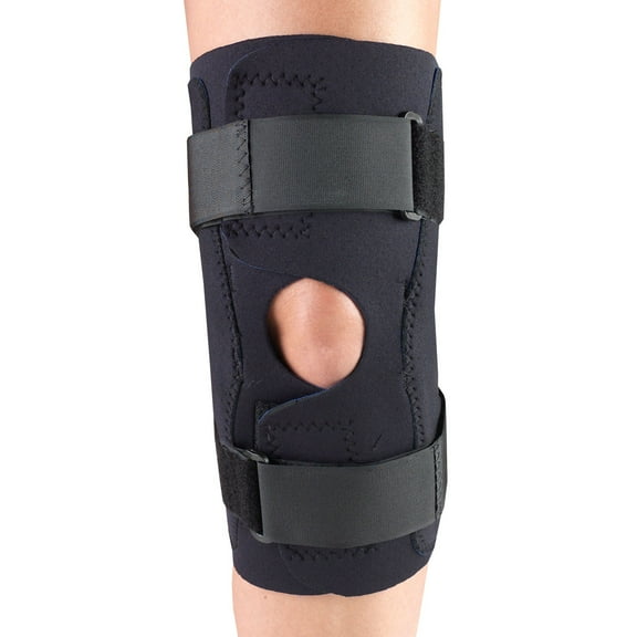 OTC Neoprene Knee Stabilizer Wrap - Hinged Bars, Black, 5X-Large